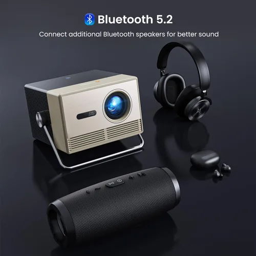 Miniatura 7 de Proyector para exteriores de Google TV con licencia oficial de 2000 ANSI 4K Full HD, proyector inteligente con WiFi y Bluetooth
