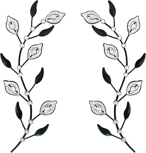 sxnzequnze Decoración de hojas de metal brillante, decoración del hogar, estilo moderno y minimalista, arte para colgar en la pared, sala de estar,