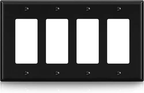 Miniatura 14 de ELEGRP Placas decorativas de pared de 3 posiciones, tamaño mediano 4.88" H x 6.75" L, cubierta frontal termoplástica irrompible para interruptor