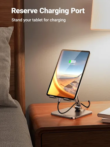 Miniatura 4 de UGREEN Soporte para tablet compatible con iPad soporte de escritorio ajustable de aluminio base más gruesa compatible con iPad Pro Air Mini 13 12.9