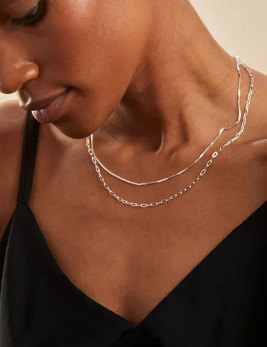 Miniatura 2 de 925 Sterling Silver Clasp Paperclip Chain 2345mm Necklace for Women Men Silver Link Chain Necklace for Women 16182022242630 Inches
