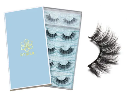 Miniatura 7 de DYSILK Pestañas postizas - Pestañas de visón 5 pares 6D, paquete de pestañas esponjosas, pestañas postizas de aspecto natural, pestañas postizas 5