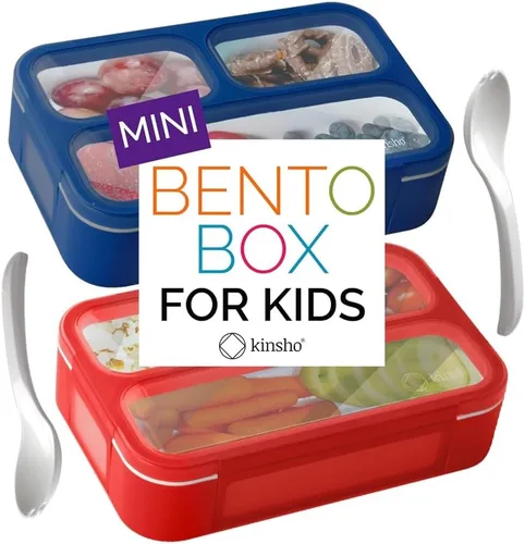 Miniatura 9 de Contenedor de aperitivos con purpurina para niños, mini lonchera Bento, pequeñas cajas a prueba de fugas para aperitivos y almuerzos de niñas Rosa