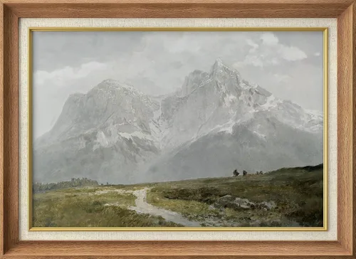 Miniatura 9 de MUDECOR Lienzo enmarcado prémium para pared, pinos nevados en bosque de invierno, ilustraciones modernas, arte contemporáneo, escénico, divertido