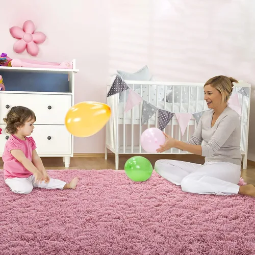 Miniatura 3 de Alfombras ultrasuaves y esponjosas para dormitorio, de 3 x 5 pies, alfombras de área de pelo largo para sala de estar, alfombra peluda grande