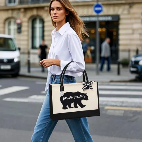 Miniatura 9 de Mothers Day Gifts for New Mom Pregnancy Gifts Tote Bags for Women Mommy Mama Tote Bag for Hospital Shopping Birthday