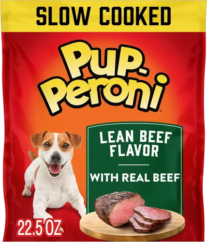 Pup-Peroni Golosinas para perros, sabor a carne magra, 22.5 onzas, hechas con carne de res real, 90% libre de grasa
