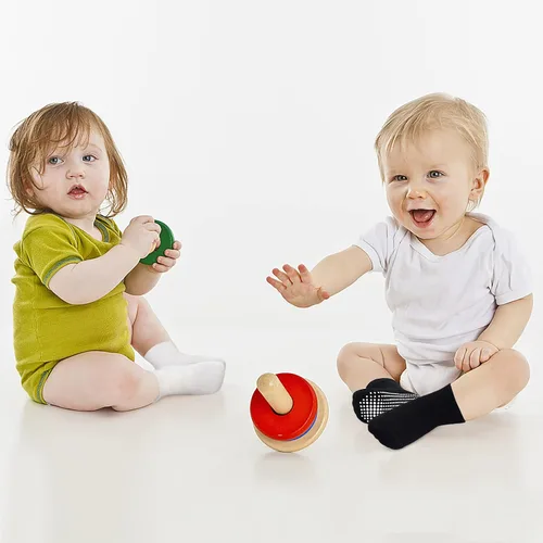 Miniatura 7 de GRPSKCOS Calcetines para bebés con agarre, 9 pares de calcetines antideslizantes para niños