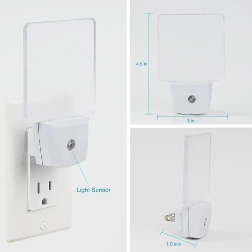 Miniatura 2 de Paquete de 2 luces nocturnas LED enchufables de 0.5 W con sensor de atardecer a amanecer, color azul