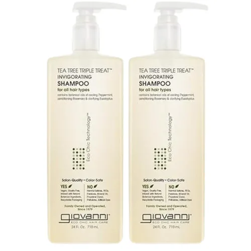Miniatura 12 de Shampoo Giovanni Triple Treat de árbol de té, 8.5 oz