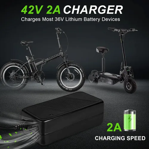 Miniatura 2 de Cargador de 42V 2A, cargador de batería de 36V para batería 10S Ebike, carga rápida eficiente, protección de seguridad múltiple, cargador rápido