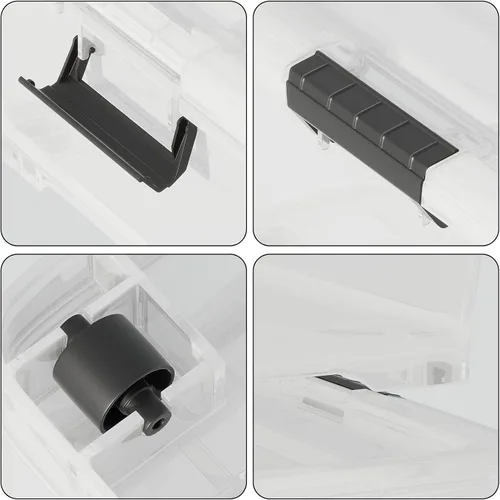 Miniatura 3 de Morcte Cajas de almacenamiento de plástico de 40 cuartos de galón, contenedor de almacenamiento de plástico transparente debajo de la cama