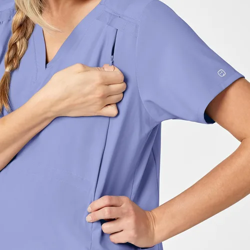 Miniatura 6 de WonderWink Top de maternidad con cuello en V