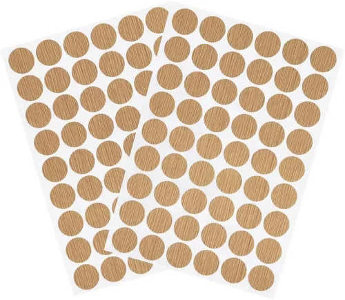Pegatinas autoadhesivas para agujeros de tornillo, tapas de cubierta de PVC, a prueba de polvo para muebles de madera, gabinete de 0.827 in, 2 Arce