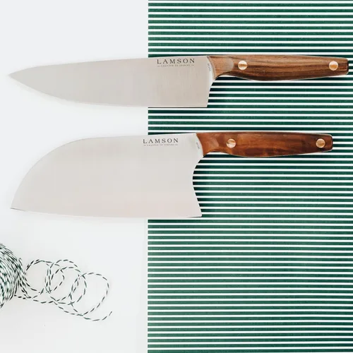 Miniatura 5 de Lamson Cuchillo chino Santoku grande vintage de 8" - Nogal