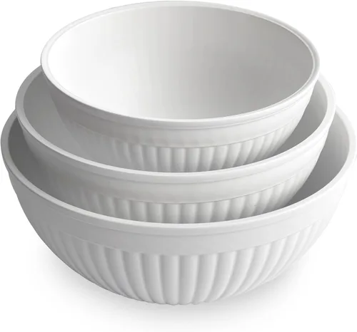 Miniatura 6 de Nordic Ware – Juego de tazones para preparar, servir y mezclar, 3 piezas, tonos tierra Earth-Tones