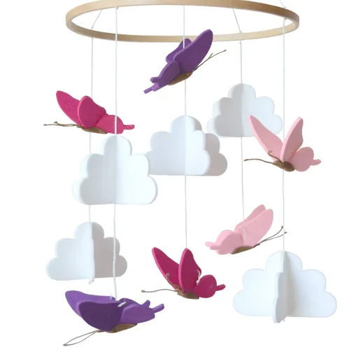 Miniatura 9 de Móvil para cuna de bebé – Móvil colgante de madera para cuna, decoración de guardería para niños y niñas, regalo perfecto para ducha