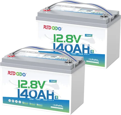 Miniatura 29 de Redodo Paquete de 3 baterías de litio de 12 V 100 Ah Grupo 24, ciclo profundo de 1280 Wh con BMS de 100 A, batería recargable de litio de más