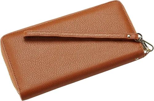 Miniatura 5 de Chelmon - Monedero para mujer de cuero genuino con bloqueo de señal RFID para tarjetas de crédito