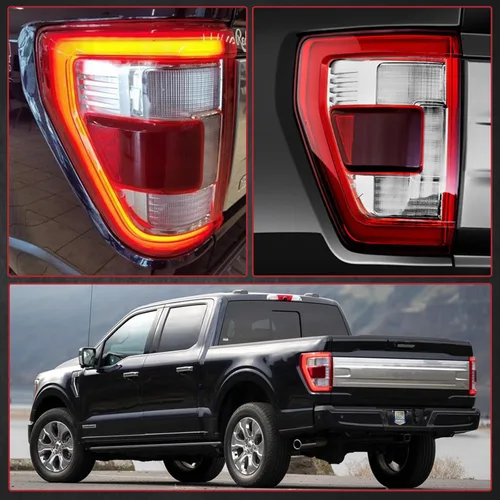 Miniatura 6 de Conjunto de lámpara trasera LED con punto ciego (módulo no incluido) compatible con Ford F150 F-150 King Ranch/Lariat/Limited/Platinum 2021-2023