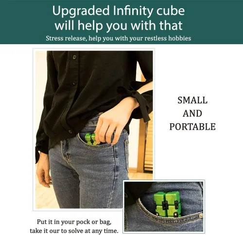 Miniatura 6 de QIYI - Pequeño elefante dorado actualizado juguete Infinity Cube Fidget, genial Mini Gadget, el mejor para aliviar el estrés y la ansiedad y matar