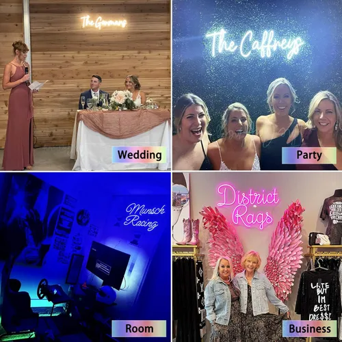 Miniatura 5 de Letreros LED de neón personalizados para boda, dormitorio, fiesta de cumpleaños, decoración del hogar, letrero de luces de neón personalizadas
