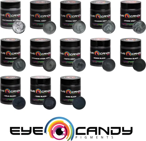 Miniatura 8 de Eye Candy Pigments Premium - Polvo de mica negra Yoru Black (0.88 oz), para epoxi, resina, jabón, pintura, carpintería, vertido acrílico, bombas