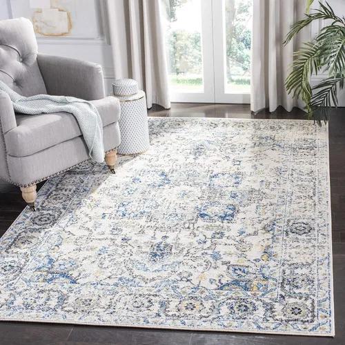Miniatura 12 de Safavieh MAD603D - Tapete con diseño de medallón desgastado copo de nieve, colección Madison, no suelta pelos, fácil de cuidar, vestíbulo, alto
