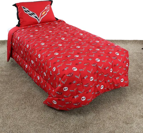 Miniatura 6 de College Covers Everything Comfy C7 Corvette - Edredón reversible, tamaño matrimonial, 80 x 90 pulgadas