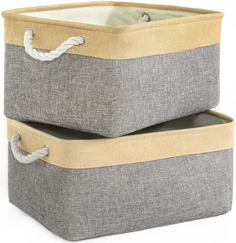 Miniatura 61 de TheWarmHome Contenedores de almacenamiento para estantes, tamaño mediano, 3 unidades, 13.8 pulgadas de largo x 9.8 pulgadas de ancho x 6.7 pulgadas