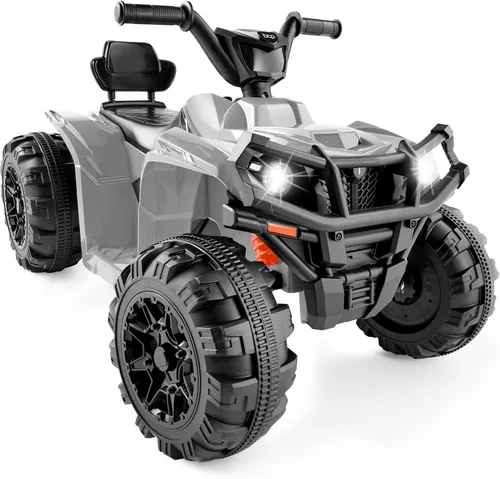 Best Choice Products 12V Auto eléctrico para montar para niños, ATV de 4 ruedas, vehículo de juguete con audio Bluetooth, velocidad máxima de 2.4
