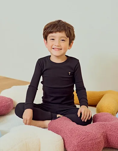 Miniatura 4 de moimoln Pijama de algodón suave y liso de manga larga para bebés y niños, 6 meses a 5 años