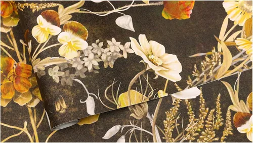 Miniatura 9 de Papel tapiz floral oscuro para despegar y pegar, papel de pared autoadhesivo extraíble, papel de contacto apto para inquilinos para armarios