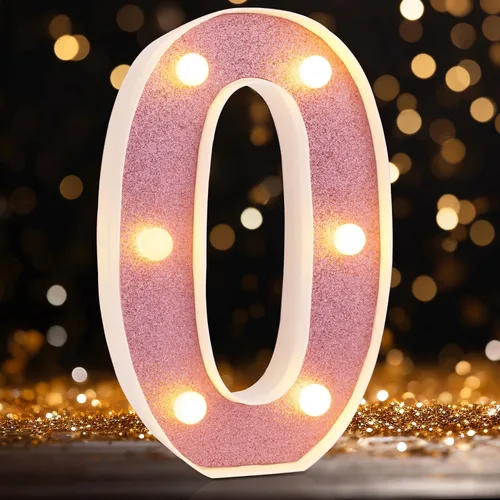 Miniatura 15 de Letras pequeñas de marquesina LED, letras iluminadas, letras LED de 8.58 pulgadas, letrero iluminado a pilas para mesa, fiesta, cumpleaños
