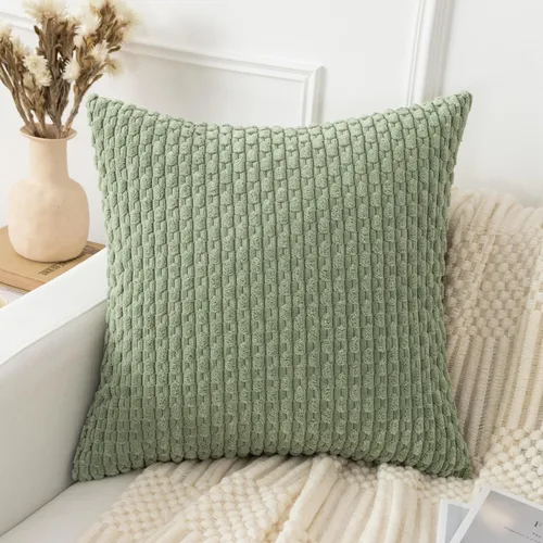 Miniatura 36 de UGASA - Funda de almohada decorativa de pana suave de otoño de 12 x 20 pulgadas, diseño bohemio a rayas, oblonga, para sofá, sala de estar, cama