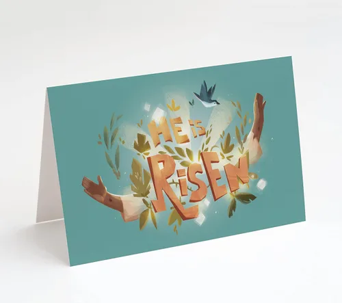 Miniatura 9 de M Market On Mainstreet Tarjetas de felicitación de Pascua con sobres blancos (25 unidades) (Cristo el Señor ha resucitado hoy)