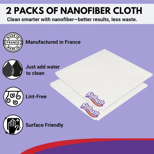 Miniatura 4 de Shadazzle Paño de limpieza de nanofibra, paño de limpieza de microfibra, paño de microfibra y toalla de microfibra, limpia sin rayas con agua