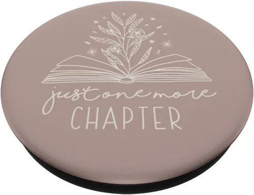 Miniatura 2 de Just One More Chapter - Amante de los libros florales (rosa topo) PopSockets estándar PopGrip