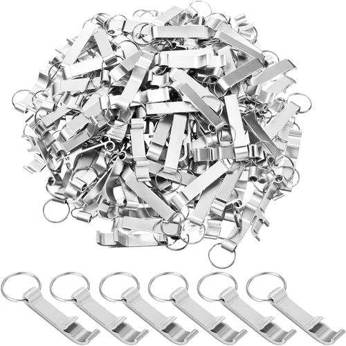 Miniatura 9 de Cunhill 100 llaveros de aluminio para abrebotellas, bolsillo para cerveza, barra pequeña, garra, llavero, anillo, abrebotellas de alta resistencia