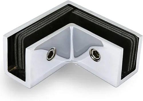 Miniatura 6 de Manga cuadrada de latón de 90 grados para sujetar sobre la puerta de la ducha Abrazadera de vidrio para 5/16" a 1/2" (8 a 0.472 in) de espesor