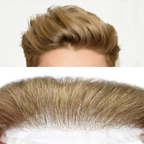 Miniatura 9 de Postizo frontal para hombres, extensión natural de la línea de cabello humano virgen para la frente, línea de cabello de repuesto para la frente, #1