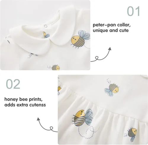 Miniatura 119 de pureborn Vestido de bebé niña 0-24 meses