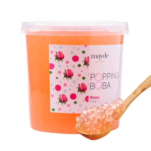Miniatura 13 de Mayde Perlas de Boba Popping para bebidas, postres y cuencos de desayuno, perlas explosivas de arándanos (sabor a arándano, 7 libras)