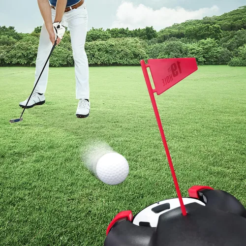 Miniatura 7 de Copa de retorno automática de pelota de golf, máquina de poner práctica automática, ayuda para entrenamiento de taza de golf, regreso