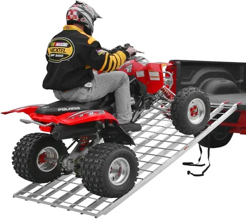 Miniatura 2 de Black Widow - Rampa de carga para cuatrimotos IBF-9444 ATV (Rampa de aluminio para cuatrimotos extra larga, plegable en dos)
