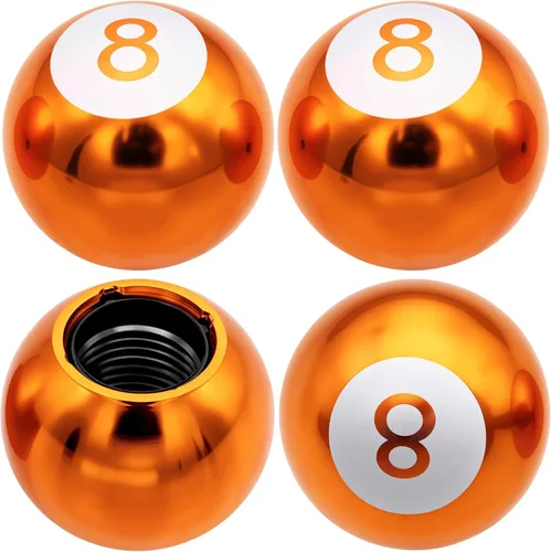 Miniatura 18 de 4 piezas tapas de vástago de válvula de neumático estilo bola 8, cubiertas universales de vástago de válvula de neumático con núcleo de cobre a