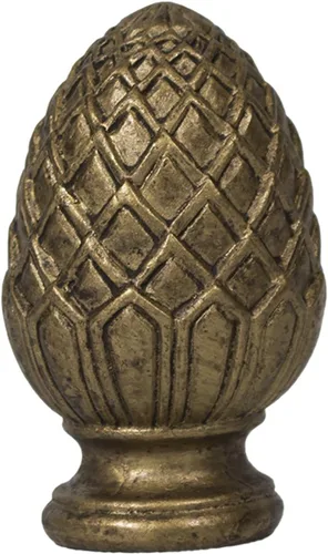 Miniatura 6 de Urbanest Juego de 2 remates de lámpara de piña, 2 pulgadas de alto, bronce aceitado