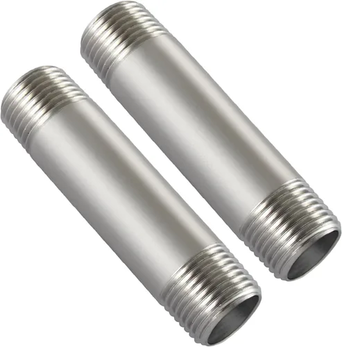 Miniatura 12 de Beduan Accesorios de tubería de acero inoxidable, 1" NPT x 1" NPT rosca macho, niple de 2" de longitud para tubería fundida