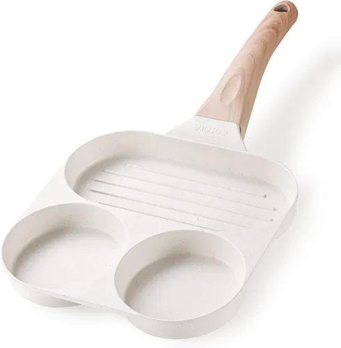Miniatura 9 de CAROTE Sartén para Huevos Sartén para Tortilla, Sartén Antiadherente de Granito para Tortilla de 4 Tazas - Sartén para Panqueques y Cocedor de Negro