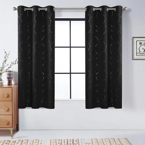 Miniatura 12 de BUHUA - Paneles de cortinas opacas para sala de estar, cortinas grises con aislamiento térmico, cortinas de ventana para dormitorio - 72 pulgadas